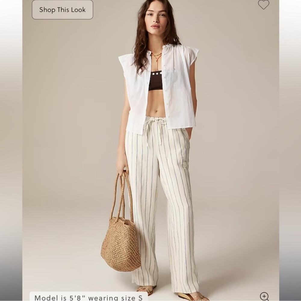 J.Crew Flutter-sleeve button-up shirt in cotton voile